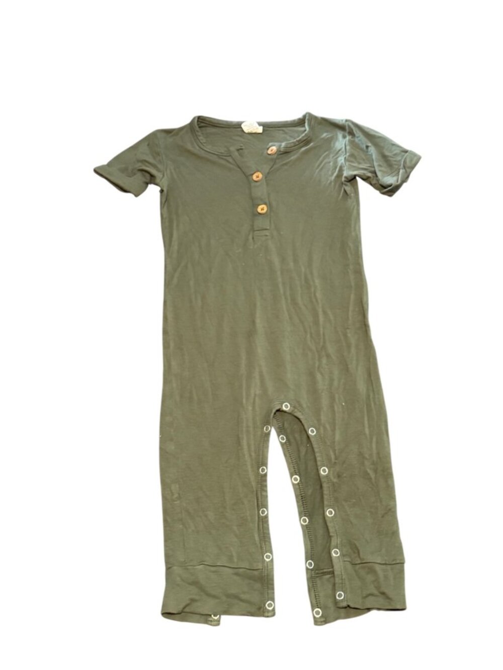 Larkspur Baby Short Sleeve Henley Romper 2T | Bamboo Viscose Blend Toddler One P